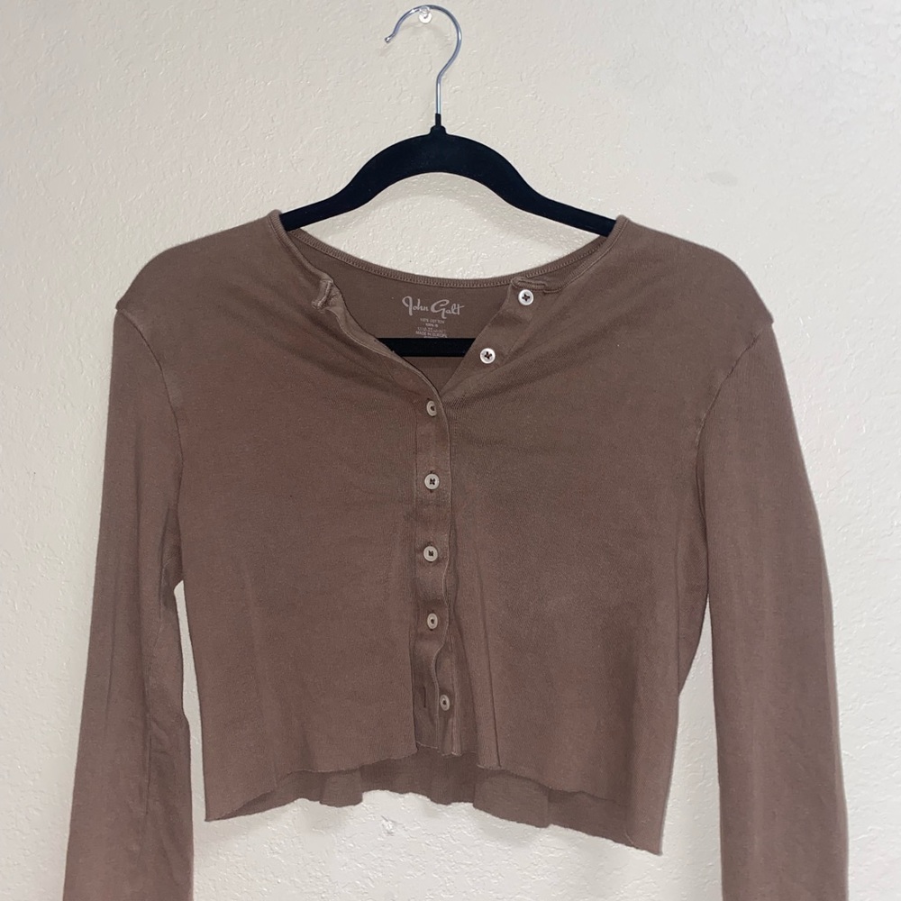 John Galt Brown Long Sleeve. One Size.